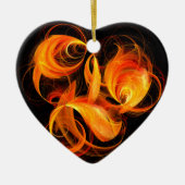 Fireball Abstract Art Heart Ornament (Voorkant)