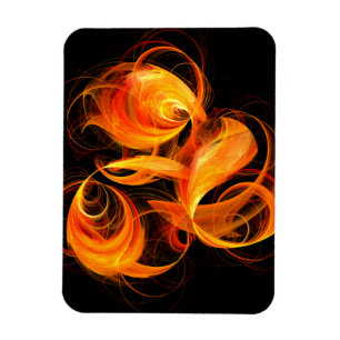 Fireball Abstract Art Premium Magnet Magneet