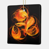 Fireball Abstract Art Square Ornament (Links)