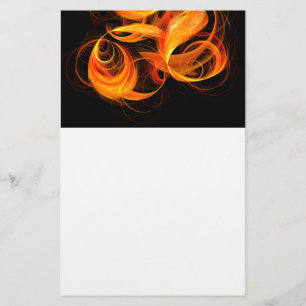 Fireball Abstract Art Stationery Briefpapier