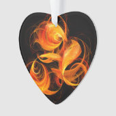 Fireball Art Abstrait Acrylique Coeur (devant)