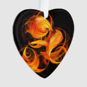 Fireball Art Abstrait Acrylique Coeur (devant)