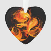 Fireball Art Abstrait Acrylique Coeur (dos)
