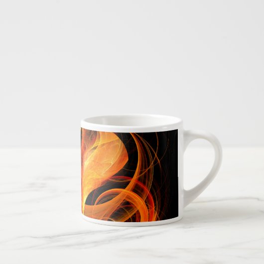 Fireball Art Abstrait Espresso Mug (Droite)