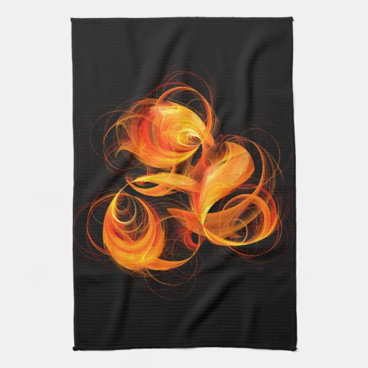 Fireball Art Abstrait serviette de cuisine (Vertical)