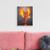 Fireball Dragon 8x10 Canvas afdrukken (Insitu (Woonkamer))
