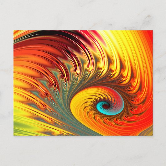 Fireball Fractal Briefkaart (Voorkant)
