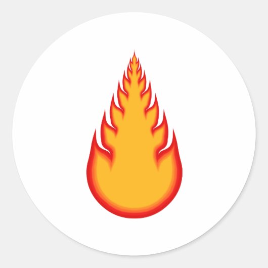 Fireball Graphics: Fire Ball: Flames Ronde Sticker (Voorkant)