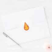 Fireball Graphics: Fire Ball: Flames Ronde Sticker (Envelop)