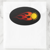 Fireball Ovale Sticker (Tas)