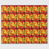 Fireball Spiral Cadeaupapier (Vlak)