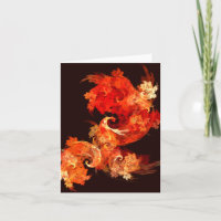 Firebird Abstract Art Note Card dansen