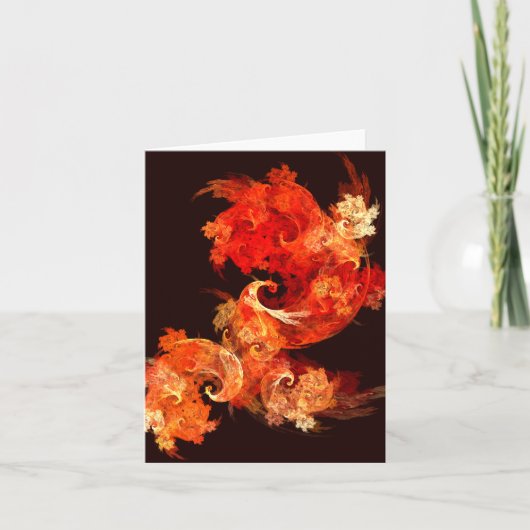 Firebird Abstract Art Note Card dansen Kaart (Voorkant)