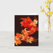 Firebird Abstract Art Note Card dansen Kaart (Gele Bloem)