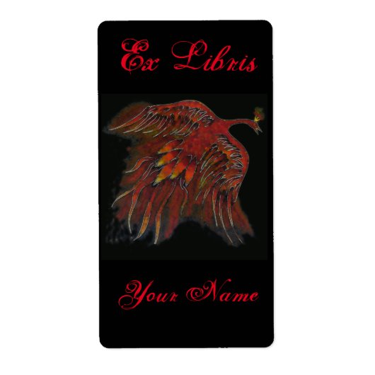 Firebird Boek Bord Sticker Rechthoek (Voorkant)