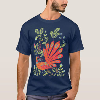 Firebird Schattige Bloemen Oekraïense Stijl T-shirt
