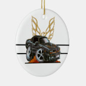 Firebird Trans Am Black TA 6.6 Cartoon Keramisch Ornament (Rechts)