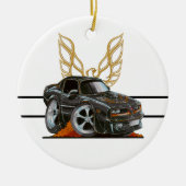 Firebird Trans Am Black TA 6.6 Cartoon Keramisch Ornament (Voorkant)