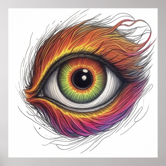 Fireburst Eye Poster (Voorkant)