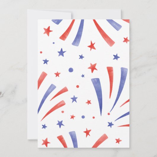 Firecracker 4 juli 1 Verjaardag Patriottisch Schat Kaart (Achterkant)