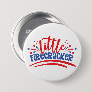 Firecracker 4 juli ronde button 7,6 cm