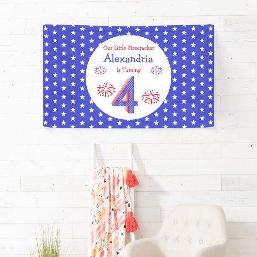 Firecracker 4th Birthday Spandoek (Insitu)