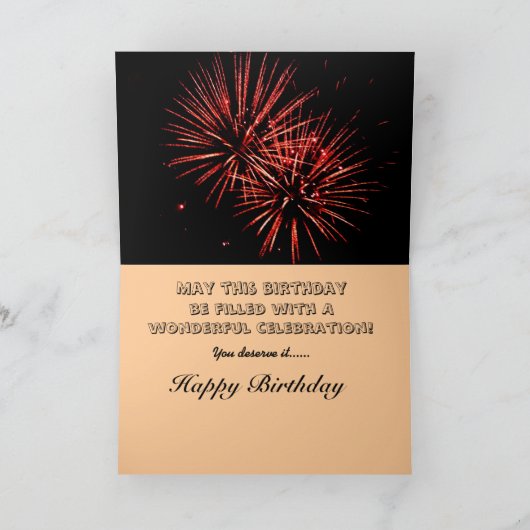 FIRECRACKER, BONNE carte d'anniversaire (Intérieur)