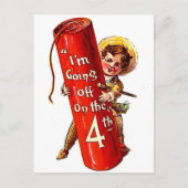 Firecracker Boy Joke 4 juli  Briefkaart Art (Voorkant)
