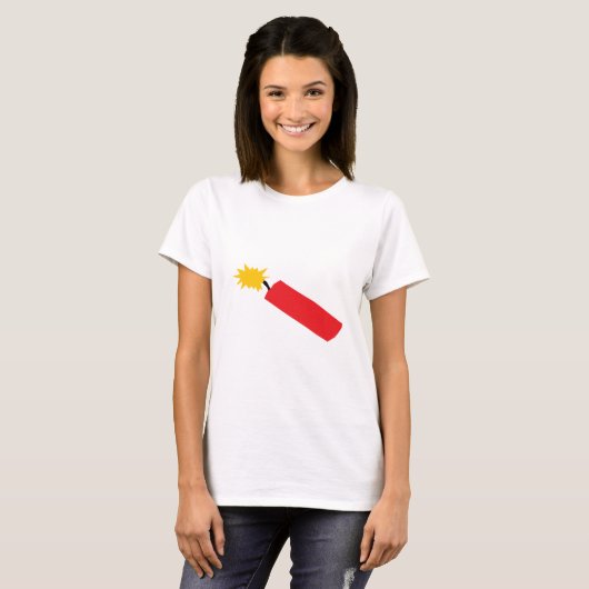Firecracker-cartoon, TNT, dynamiet T-shirt (Voorkant volledig)