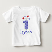  Firecracker Eerste verjaardag shirt 1 jaar (Voorkant)
