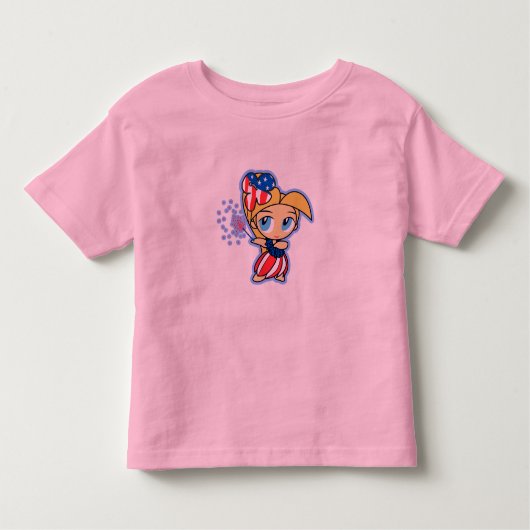 Firecracker Hula Meisje Baby's & Peuter T-shirts (Voorkant)