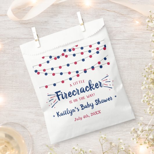 Firecracker onderweg! 4 juli Baby shower Bedankzakje (Geknipt)