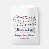 Firecracker onderweg! 4 juli Baby shower Bedankzakje (Voorkant)