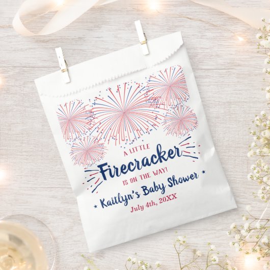 Firecracker onderweg! 4 juli Baby shower Bedankzakje (Geknipt)