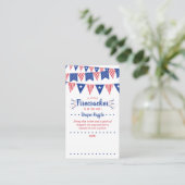 Firecracker onderweg! 4 juli Baby shower Informatiekaartje (Staand voorkant)