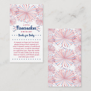 Firecracker onderweg! 4 juli Baby shower Informatiekaartje