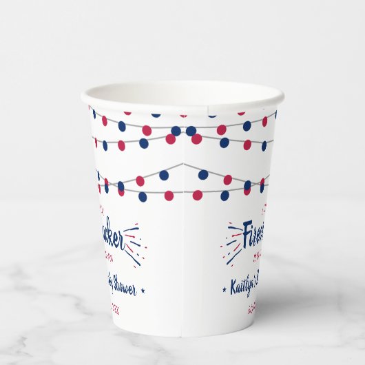 Firecracker onderweg! 4 juli Baby shower Papieren Bekers (Rechts)
