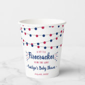 Firecracker onderweg! 4 juli Baby shower Papieren Bekers (Voorkant)