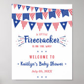 Firecracker onderweg! 4 juli Baby shower Poster (Voorkant)