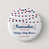 Firecracker onderweg! 4 juli Baby shower Ronde Button 5,7 Cm (Voorkant)