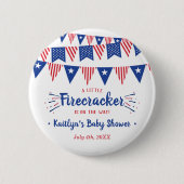 Firecracker onderweg! 4 juli Baby shower Ronde Button 5,7 Cm (Voorkant)