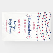 Firecracker onderweg! 4 juli Baby shower Spandoek (Horizontaal)