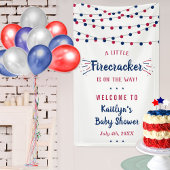 Firecracker onderweg! 4 juli Baby shower Spandoek