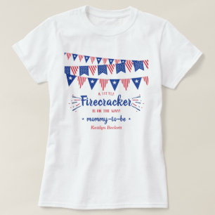 Firecracker onderweg! 4 juli Baby shower T-shirt