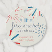 Firecracker op 4 juli Baby shower Fireworks Bedankjes Labels (Voorkant)