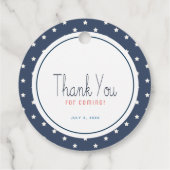 Firecracker op 4 juli Fireworks Birthday Bedankjes Labels (Achterkant)