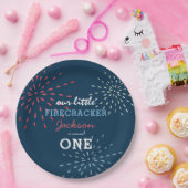 Firecracker op 4 juli Fireworks Birthday Papieren Bordje (Feest)