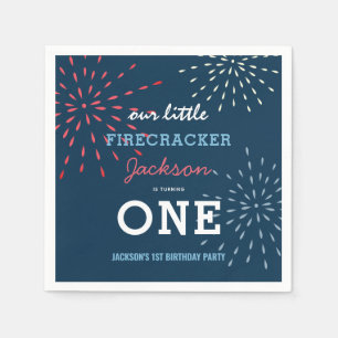 Firecracker op 4 juli Fireworks Birthday Servet