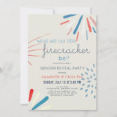 Firecracker op 4 juli vuurwerk Gender onthulling Kaart (Voorkant)