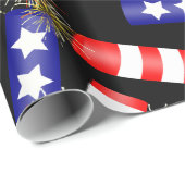 Firecrackers voor de vierde juli cadeaupapier (Rol Hoek)